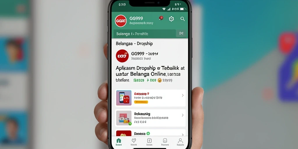 Antarmuka aplikasi GG999 yang mudah dan efisien untuk Dropship.