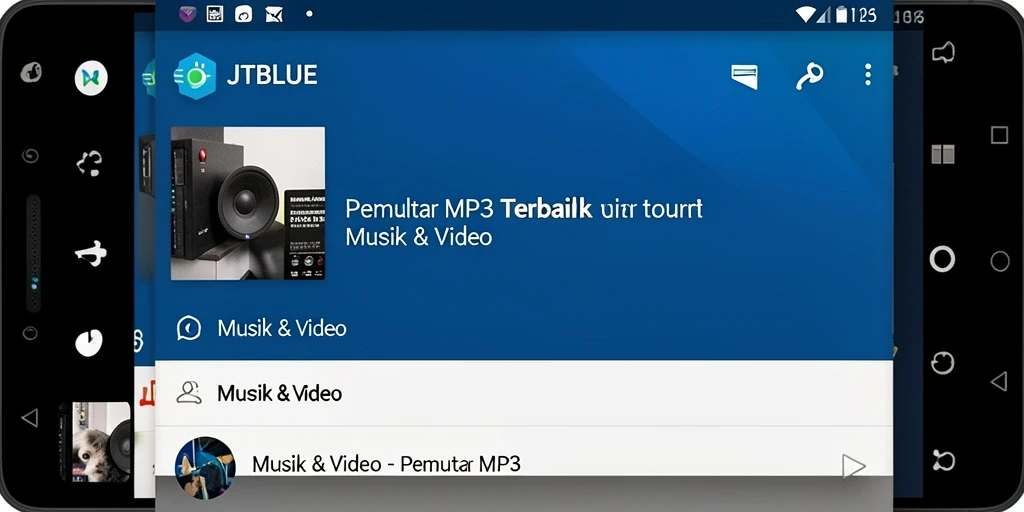 Tampilan antarmuka JTBLUE yang menarik dan mudah digunakan.