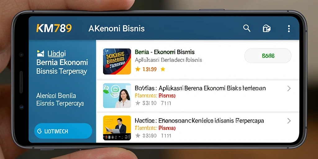 Antarmuka KM789 yang informatif dan menarik tentang ekonomi bisnis.