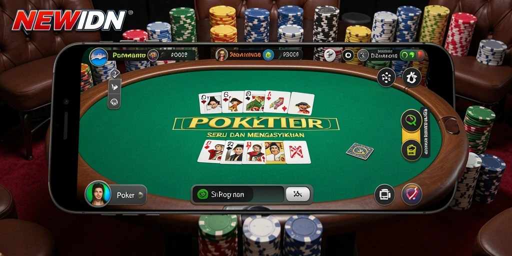 Antarmuka permainan Poker yang menarik dan fungsional di NEWIDN.
