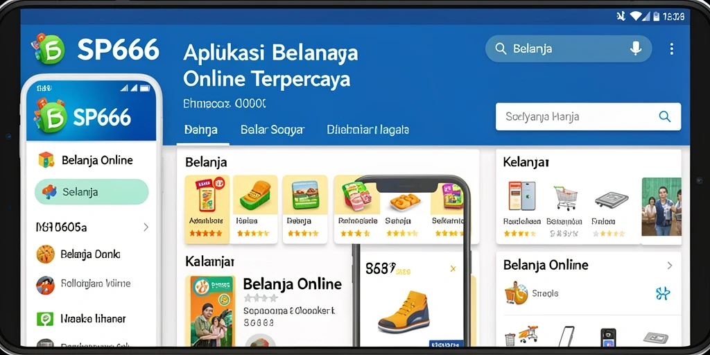 Tampilan antarmuka aplikasi SP666 yang sederhana dan mudah digunakan.