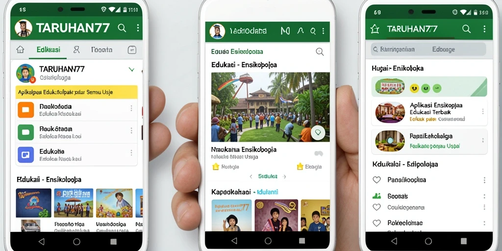 Antarmuka pengguna aplikasi TARUHAN77 yang informatif dan interaktif.